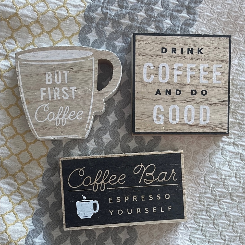 Target Coffee Sign Set - Cream, Black, and Brown